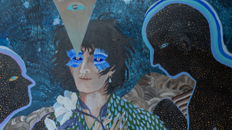 A painting of a mystical woman