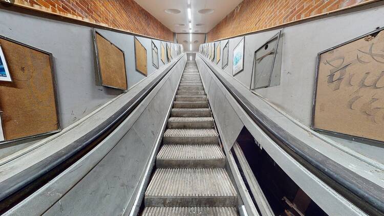 Alperton wooden escalator 
