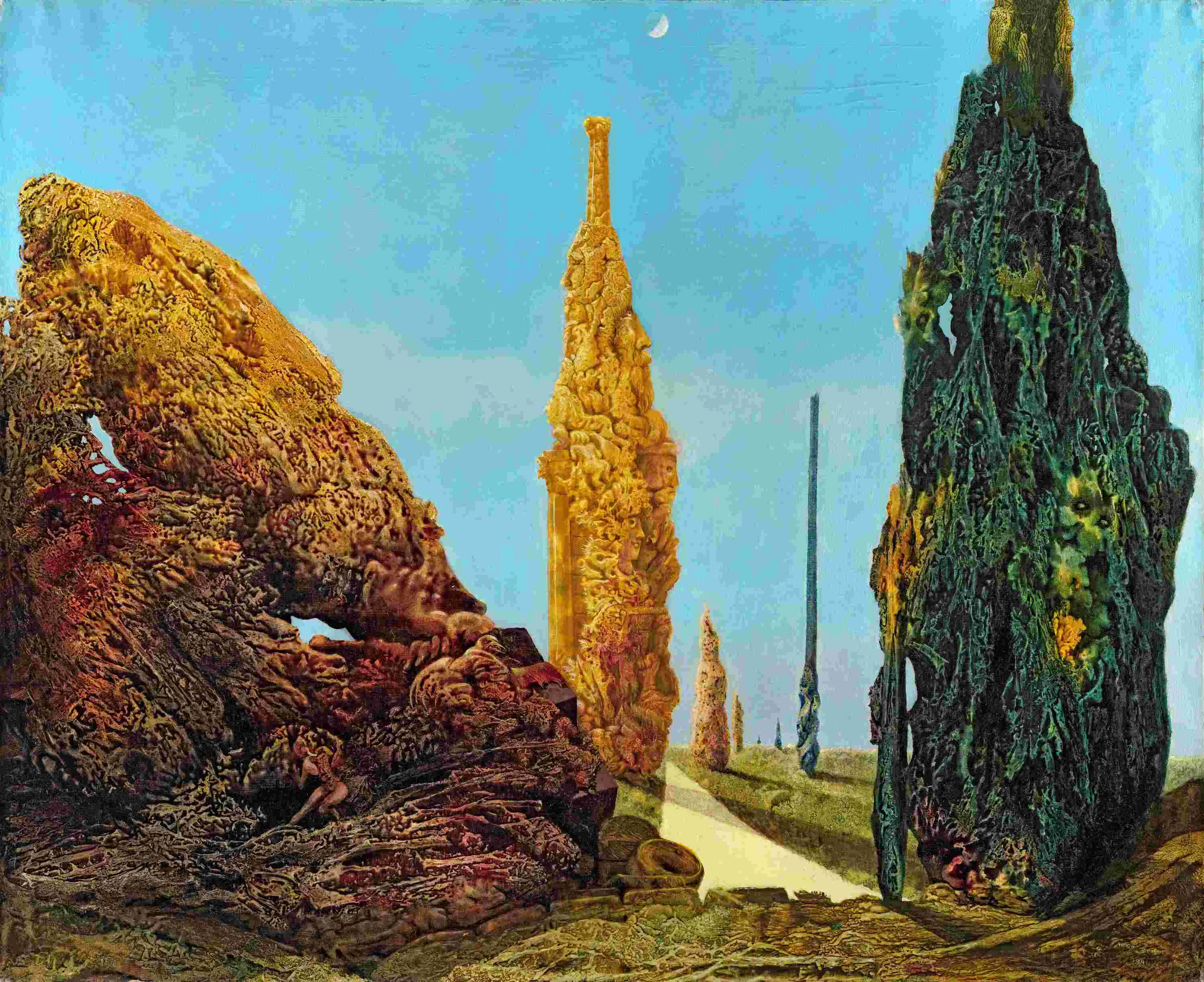 Árbol solitario y árboles conyugales, Max Ernst. Museo Nacional Thyssen-Bornemisza