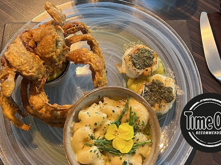 The seafood trio at The Glass House, on board Arvia
