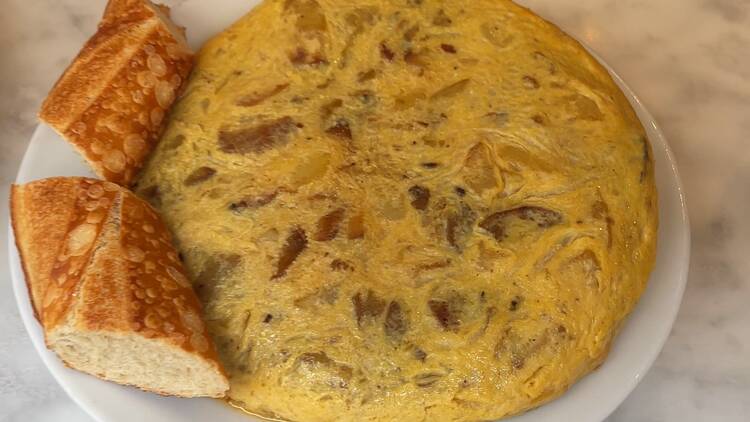 Caramelised onion tortilla in Barcelona