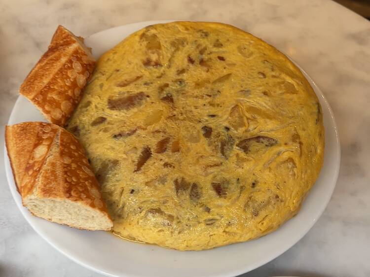 Caramelised onion tortilla in Barcelona