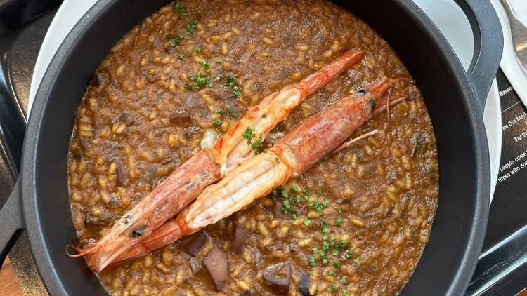 Creamy rice with cuttlefish and langoustine at Time Out Market Barcelona
