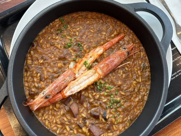Creamy rice with cuttlefish and langoustine at Time Out Market Barcelona