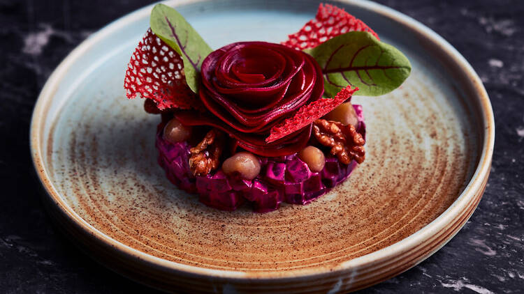 Kombucha infused beetroot at Green & Co feat. Mizuhana