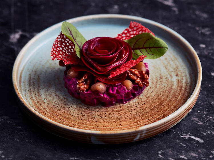 Kombucha infused beetroot at Green & Co feat. Mizuhana