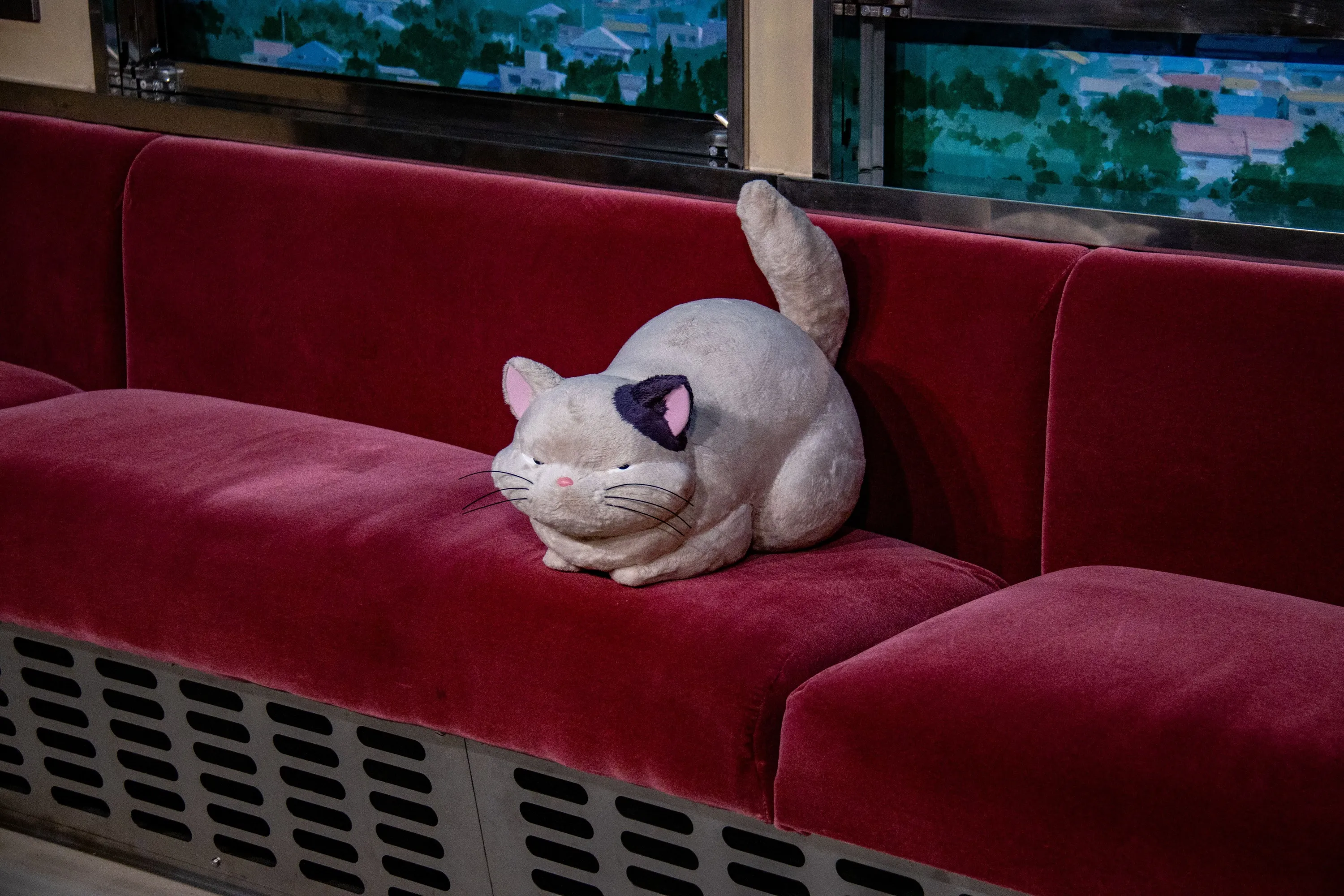 A scene from ’Whisper of the Heart’ at the Studio Ghibli 3D Sculpture Exhibition