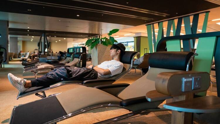 Take a nap at the free Snooze Lounges