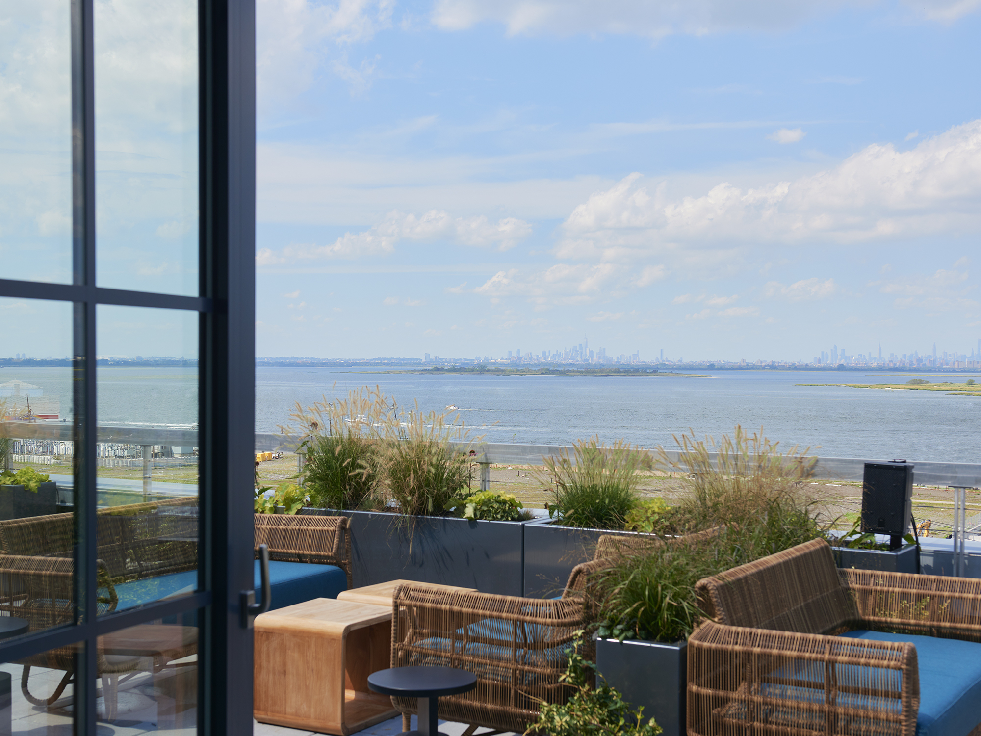 A look onto the patio of The Rockaway Hotel