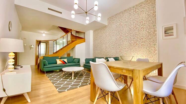 The fancy three-bed apartment in the historic centre