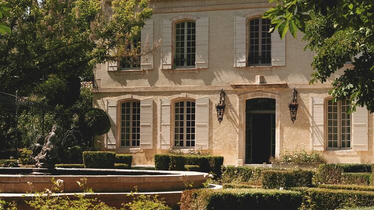 A sand coloured house from the outside