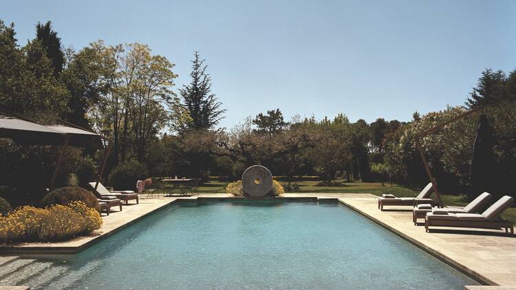 Swimming pool on a sunny day 