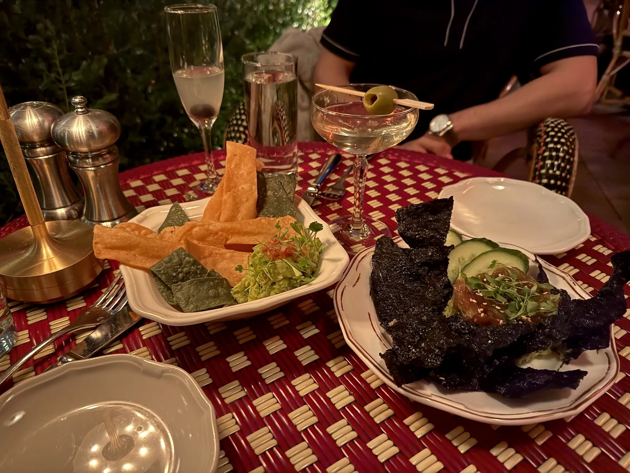 Appetizers at Chateau Marmont