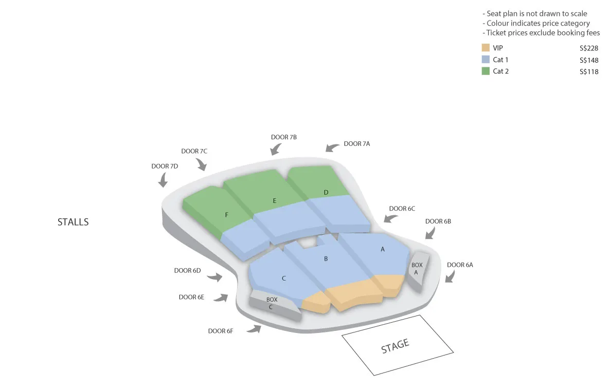 Scandal concert Singapore 2025 seating map