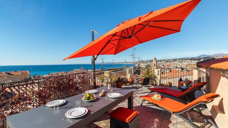 The renovated apartment with a huge terrace