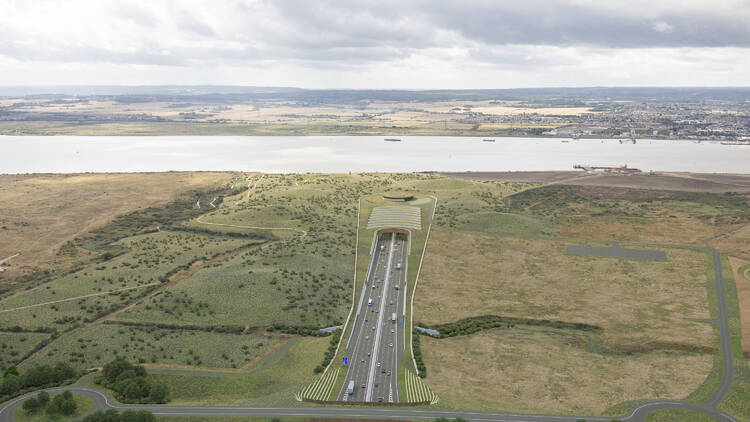 North entrance to Lower Thames Crossing river tunnel