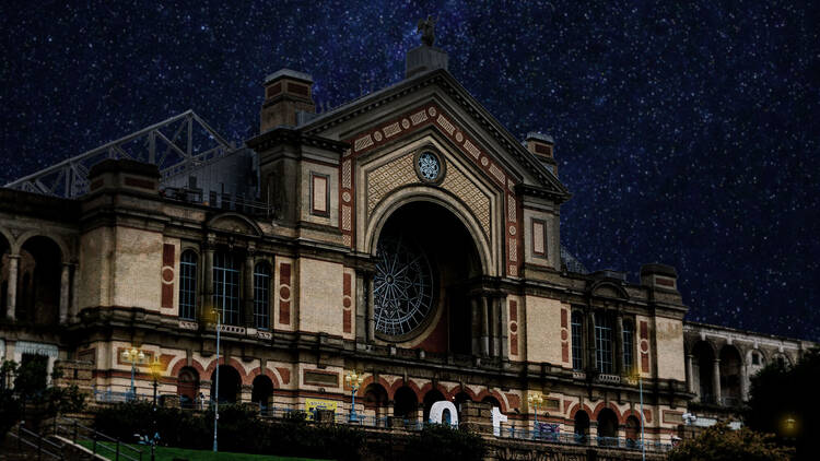 Alexandra Palace by night