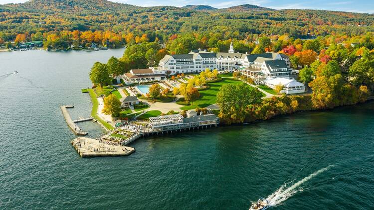 Fall foliage in Lake George, NY