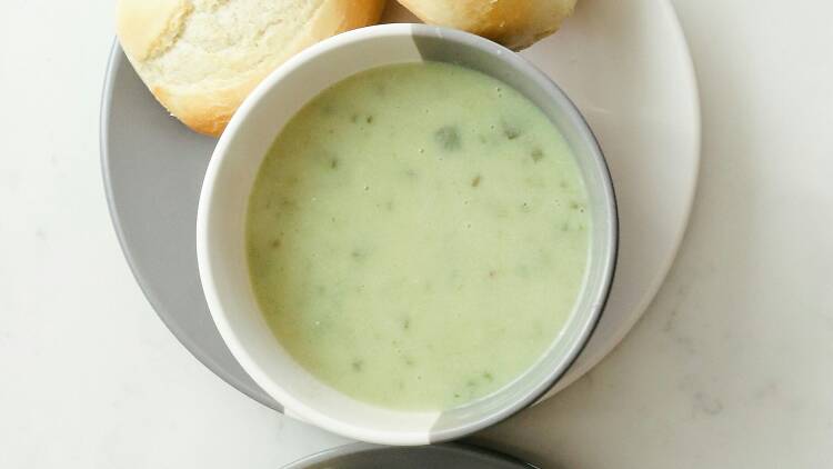 Asparagus, Leek, and Potato Vichyssoise at Farinelli