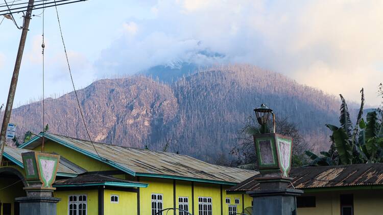 Mount Lewotobi Laki-Laki after the eruption in November 2024