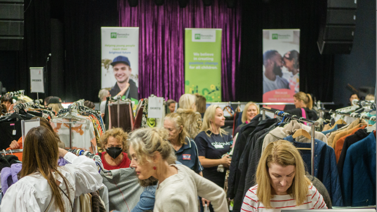 Women shopping at an op shop