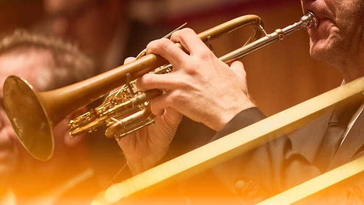 Man playing a trumpet