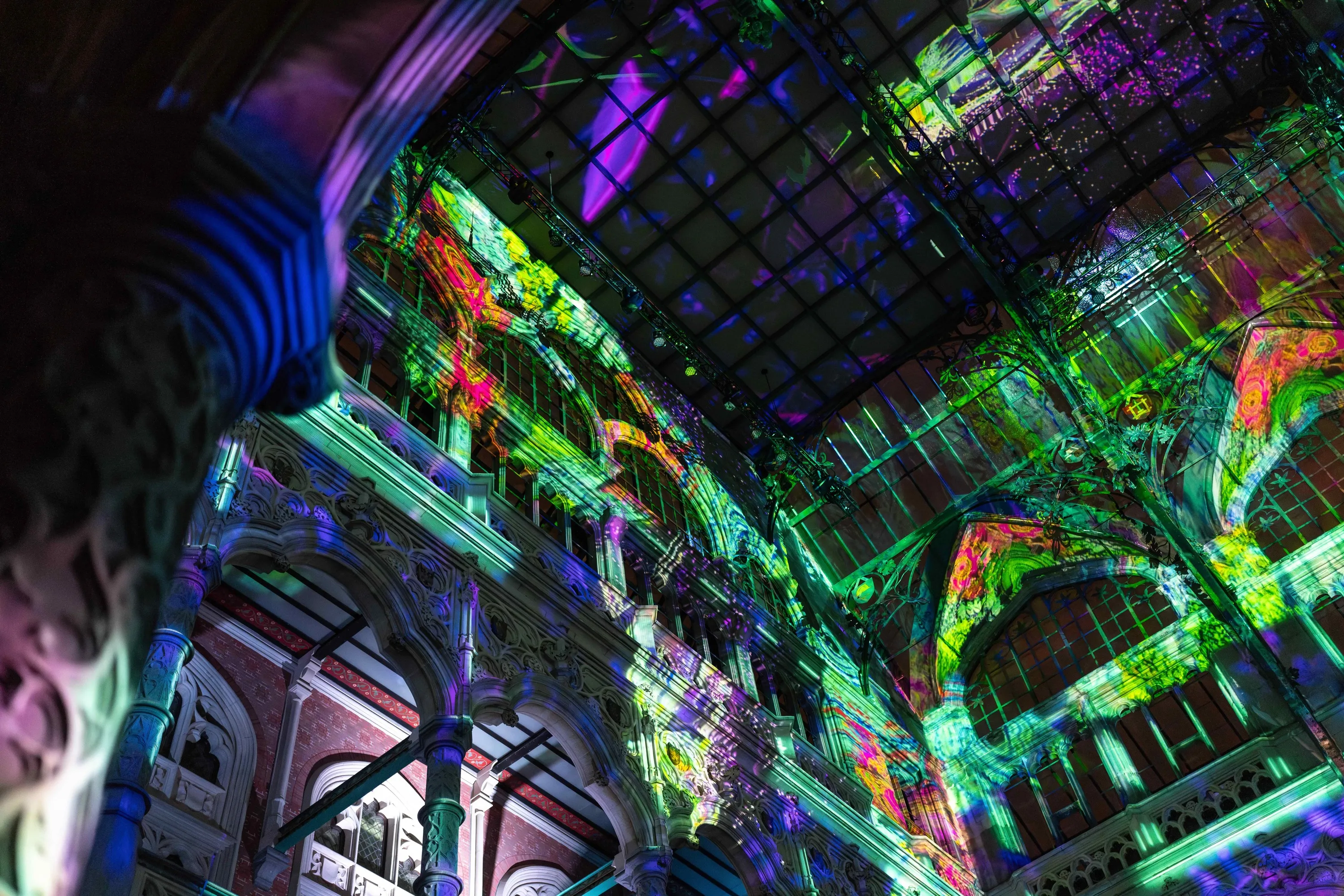 Light installation in cathedral