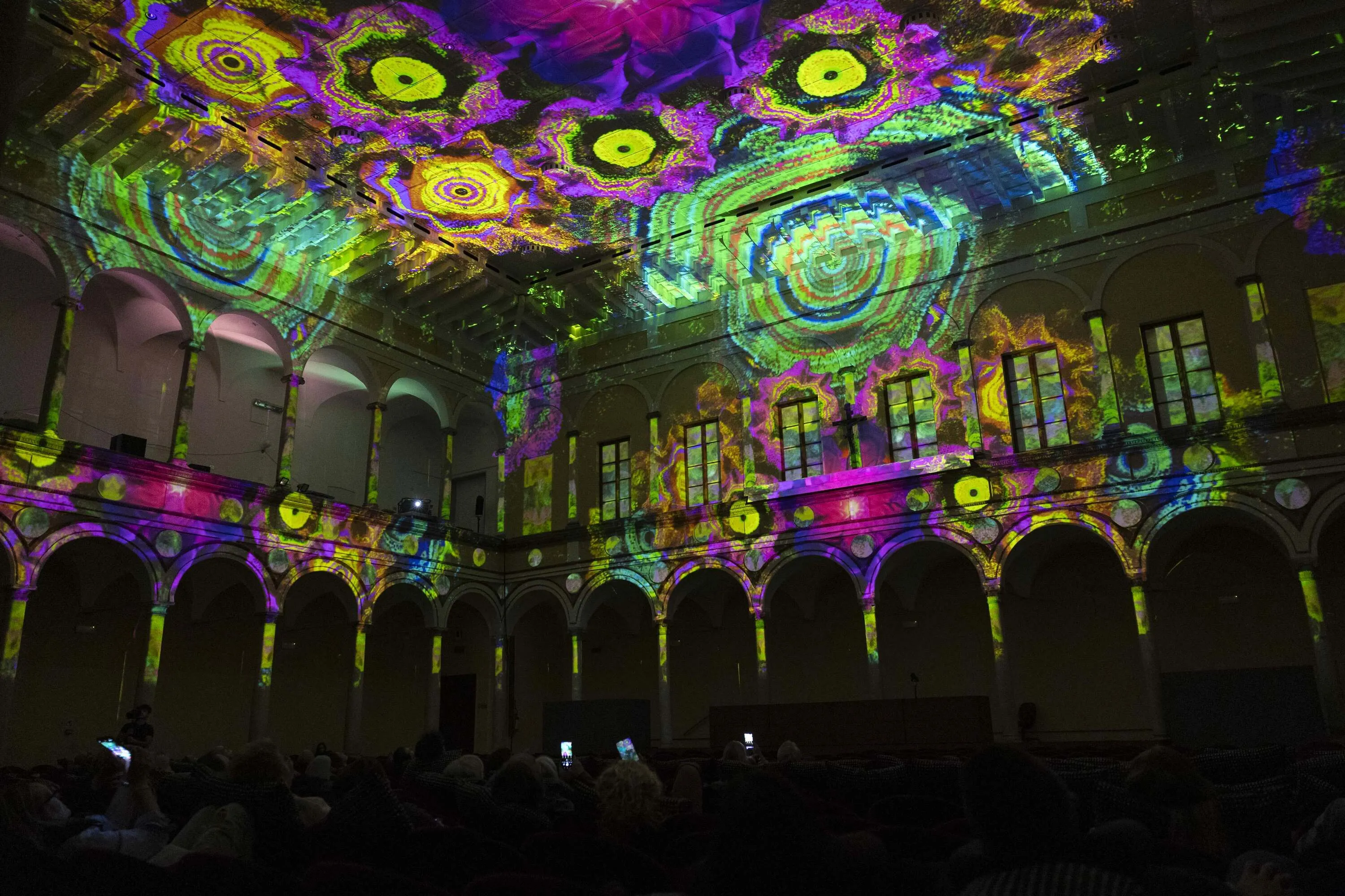 Light projection in cathedral