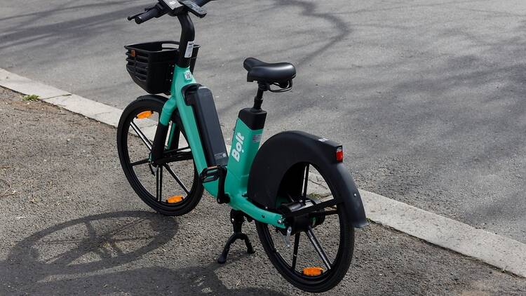Bolt bike on the pavement in Europe