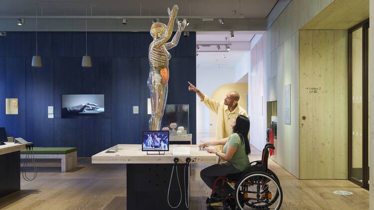 Being Human exhibition at Wellcome Collection. Transparent Woman (Anatomical Figure), c. 1980. Stiftung Deutsches Hygiene-Museum Dresden.