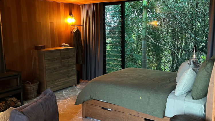 The interior of a cabin at Amaroo.