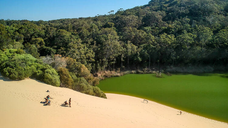 Go for a dip in Lake Wabby