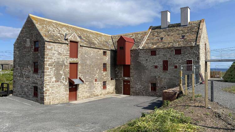 The outside of an old mill