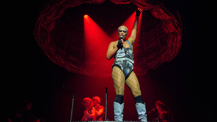 Seann Miley Moore on stage in 'Hedwig and the Angry Inch'.