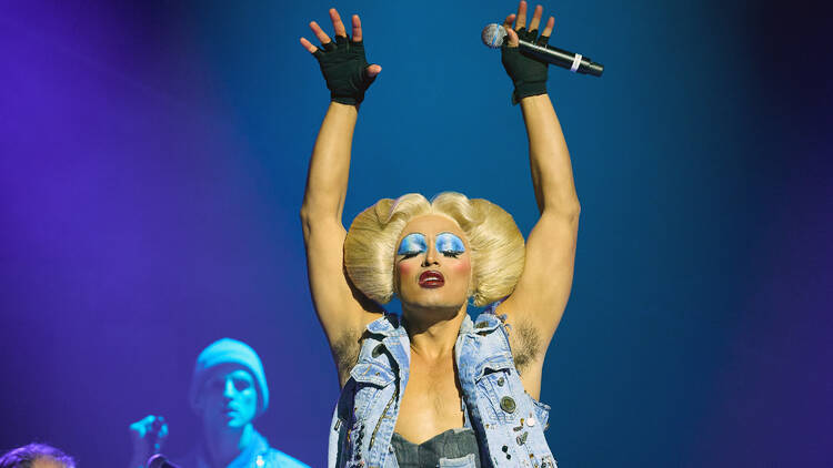 Seann Miley Moore on stage in 'Hedwig and the Angry Inch'.