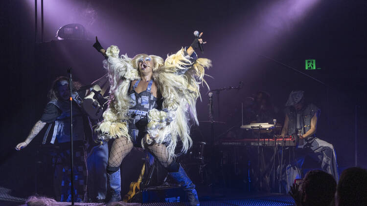 Seann Miley Moore on stage in 'Hedwig and the Angry Inch'.