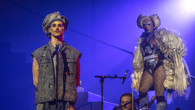 Seann Miley Moore and Adam Noviello on stage in 'Hedwig and the Angry Inch'.