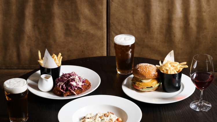 Assorted dishes at The Vic Hotel.