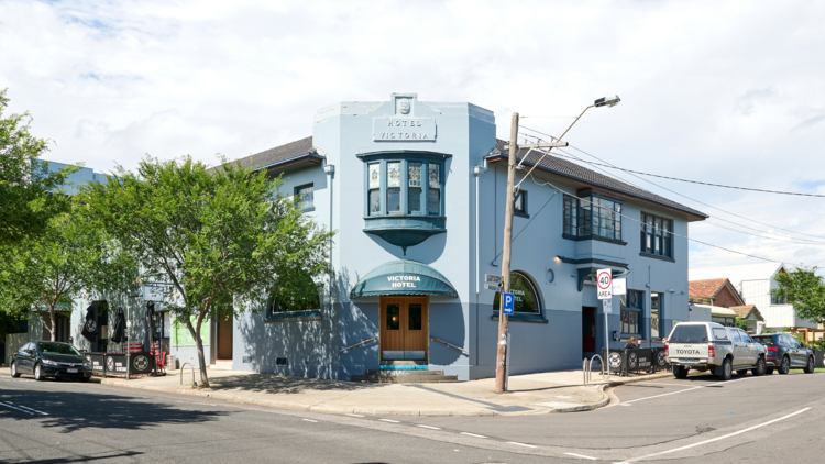 Street view of The Vic Hotel.