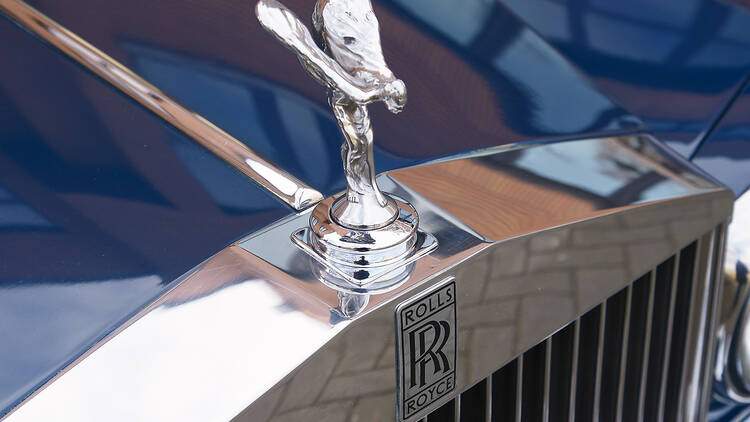 Rolls Royce with famous winged emblem mascot