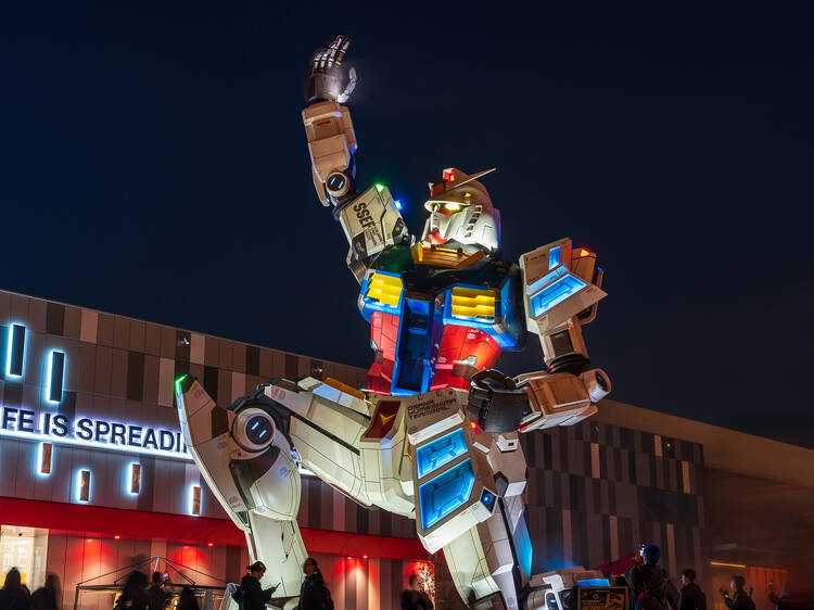 You can meet a lively, life-sized Gundam