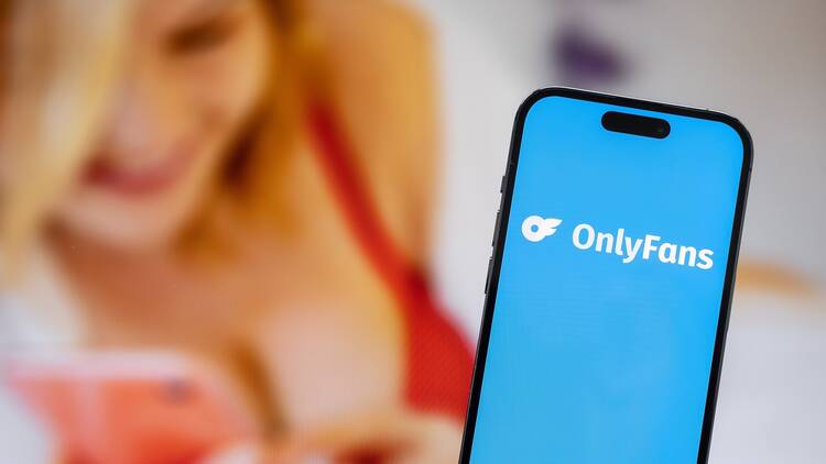OnlyFans logo on mobile