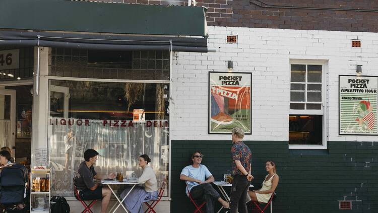 Out the front of Pocket PIzza