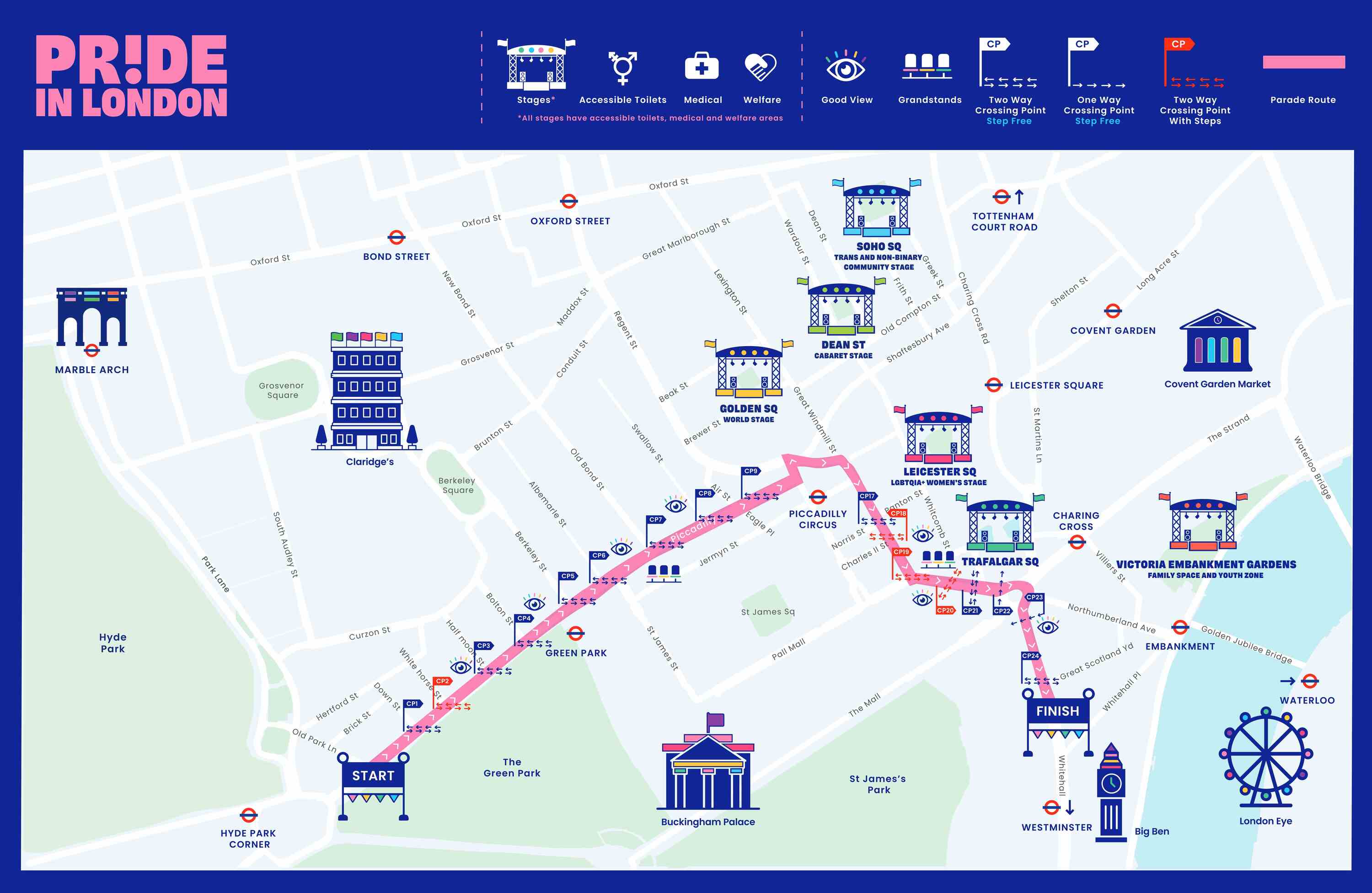 Pride in London map, 2025