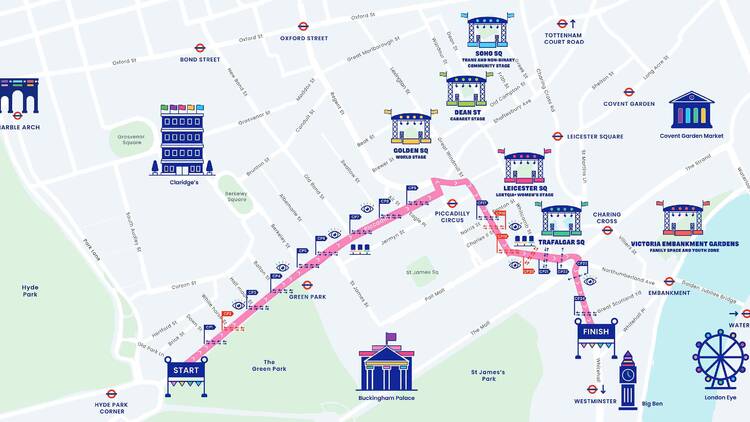 Pride in London map, 2025