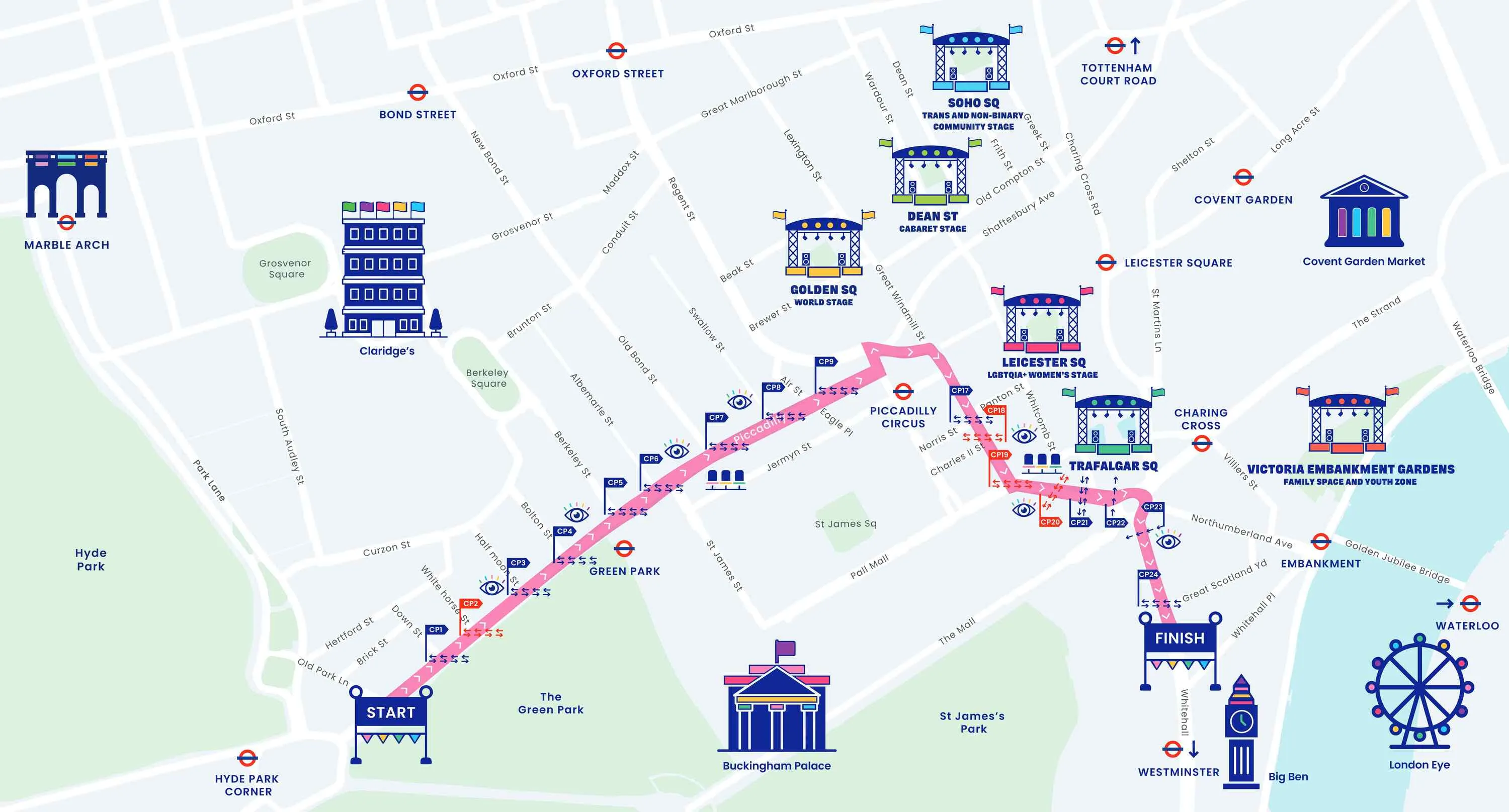 Pride in London map, 2025