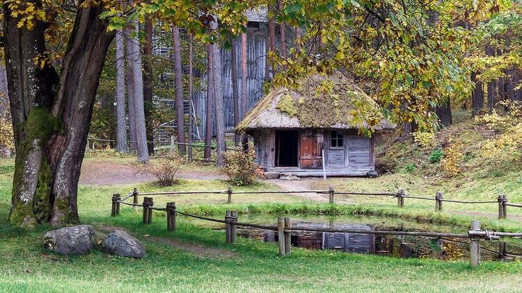 Old bathhouse in Riga, Latvia