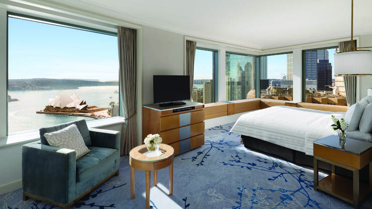 Hotel room with Sydney Harbour views