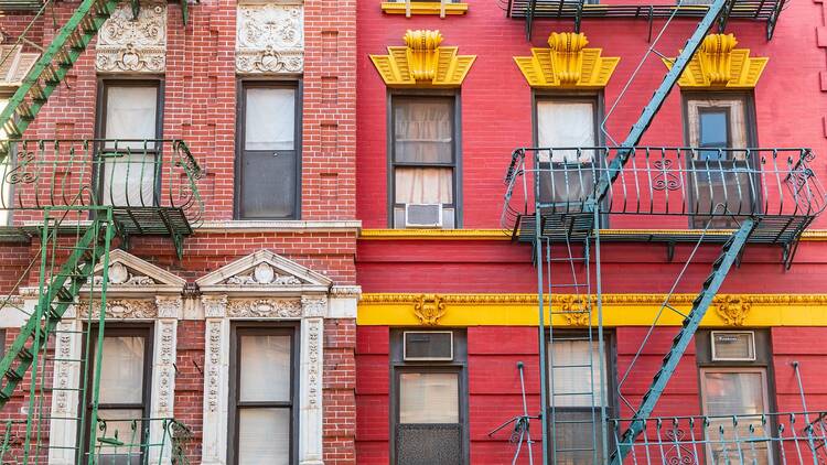 Apartment buildings in Chinatown, NYC