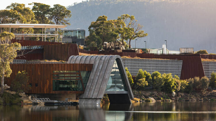 Close up of MONA building